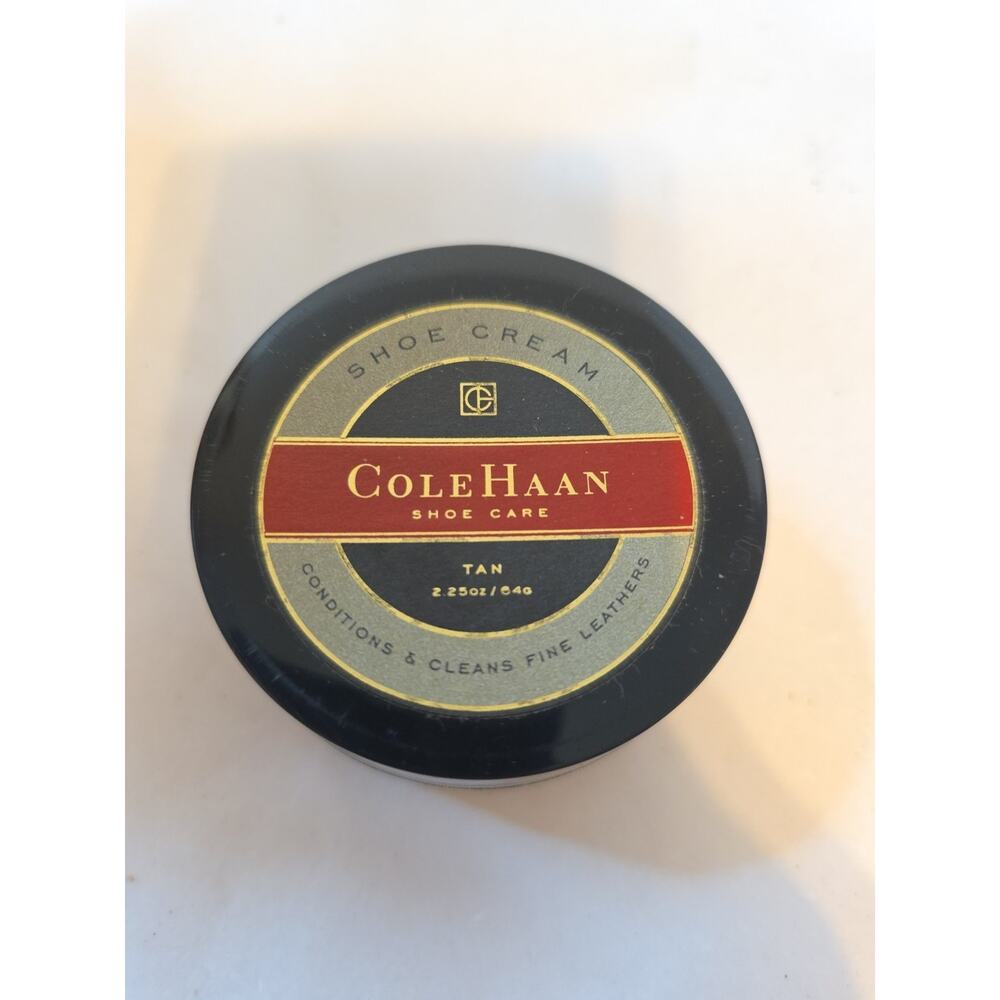 Cole Haan Shoe Cream Tan 2.25 Oz Tan Conditions And Cleans Fine Leather Made USA